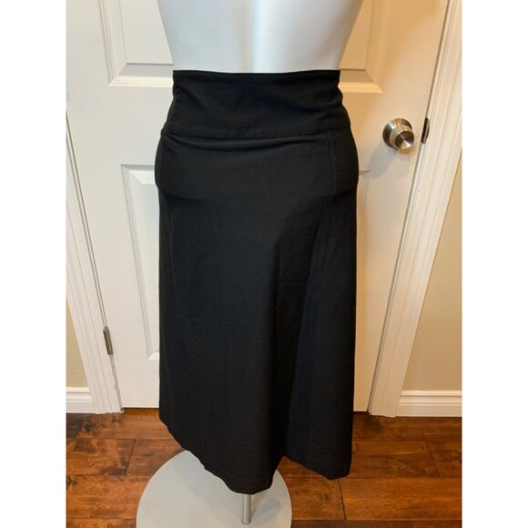 Eileen Fisher Black Crepe A-Line Wrap Skirt NWT $178, Size Small - Picture 5 of 6